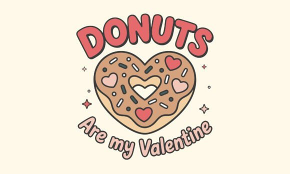 Donuts Are My Valentine Retro SVG Review