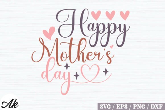 Happy Mothers Day Retro SVG Design
