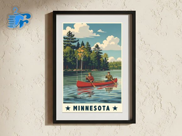 Minnesota Canoe Lake Retro SVG Review
