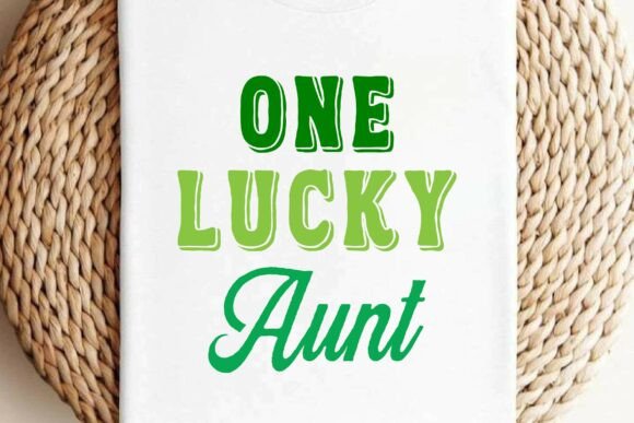 One Lucky Aunt Retro Svg T-shirt Design Review