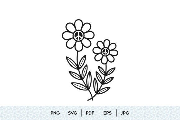 Peace Flower Retro SVG Design Review