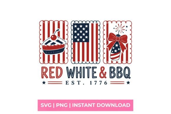 Red White BBQ Est. 1776 Retro SVG Review