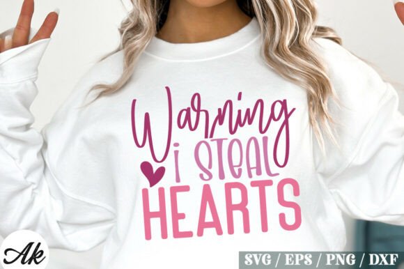 Warning I Steal Hearts Retro SVG Design Review